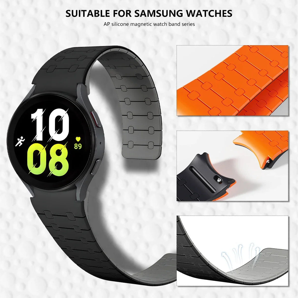 Магнитный силиконовый ремешок  – обзор и цена Fitness Tracker Band